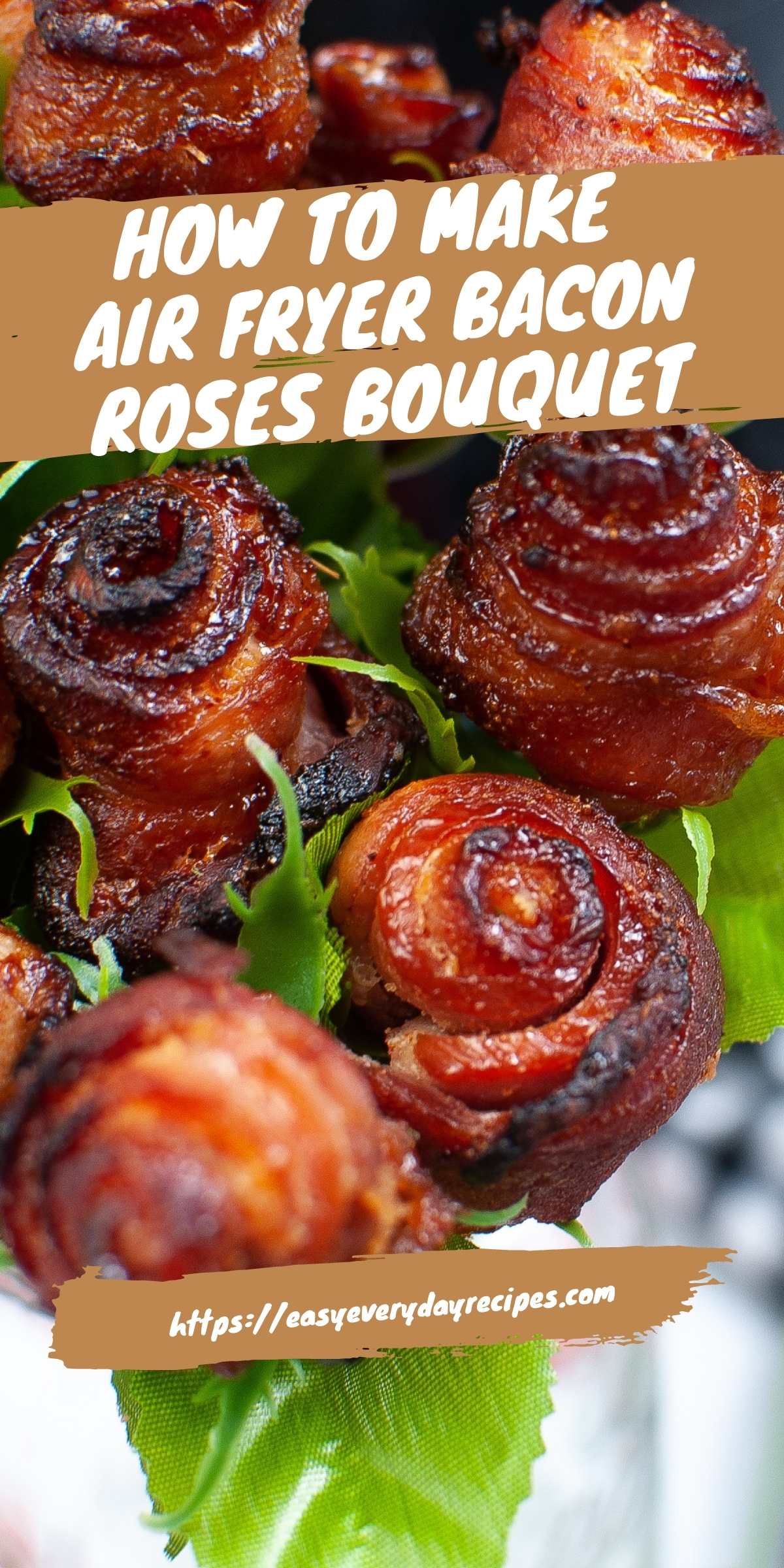 Air Fryer Bacon Roses bouquet