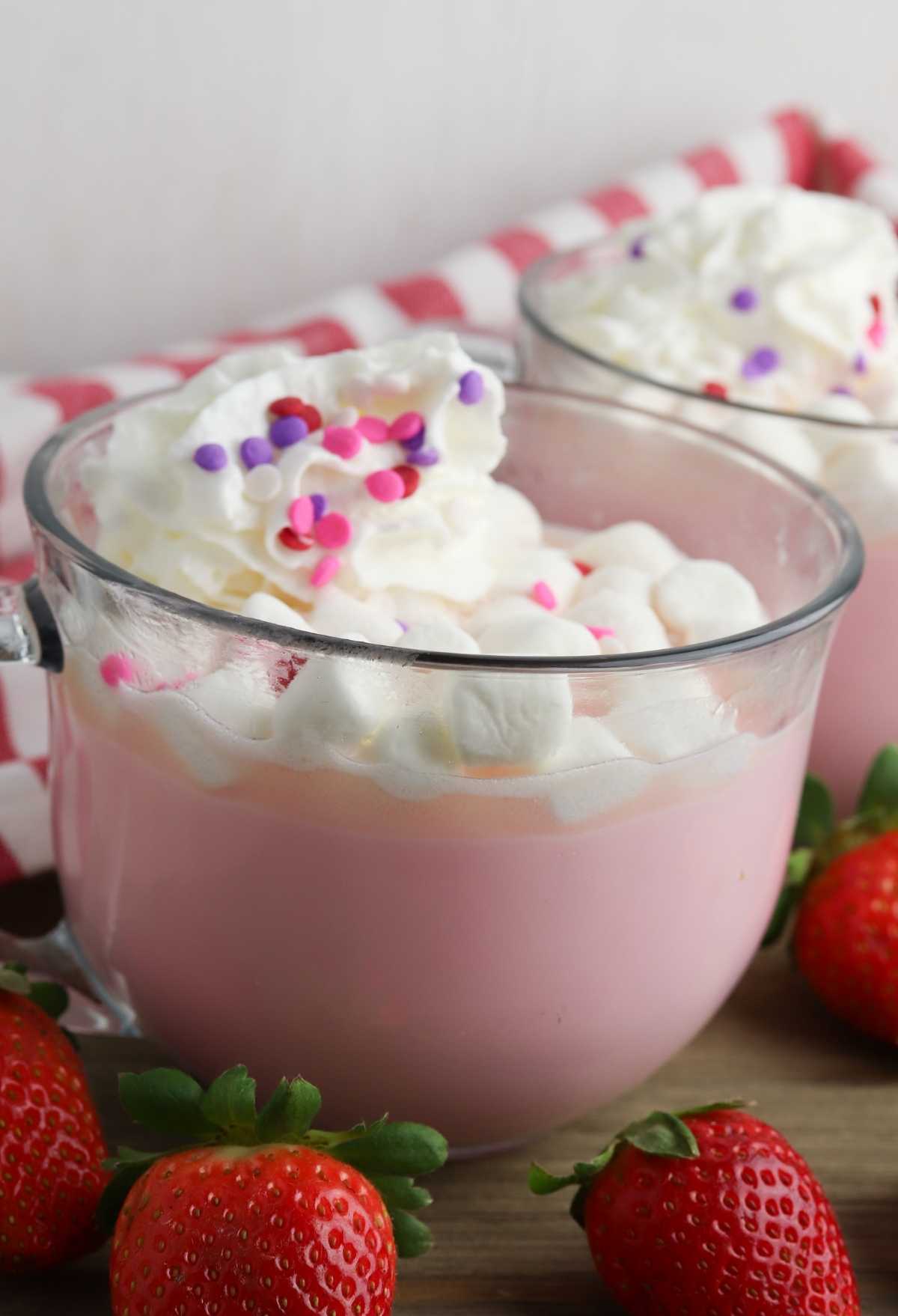 Slow Cooker Strawberry Hot Chocolate 1