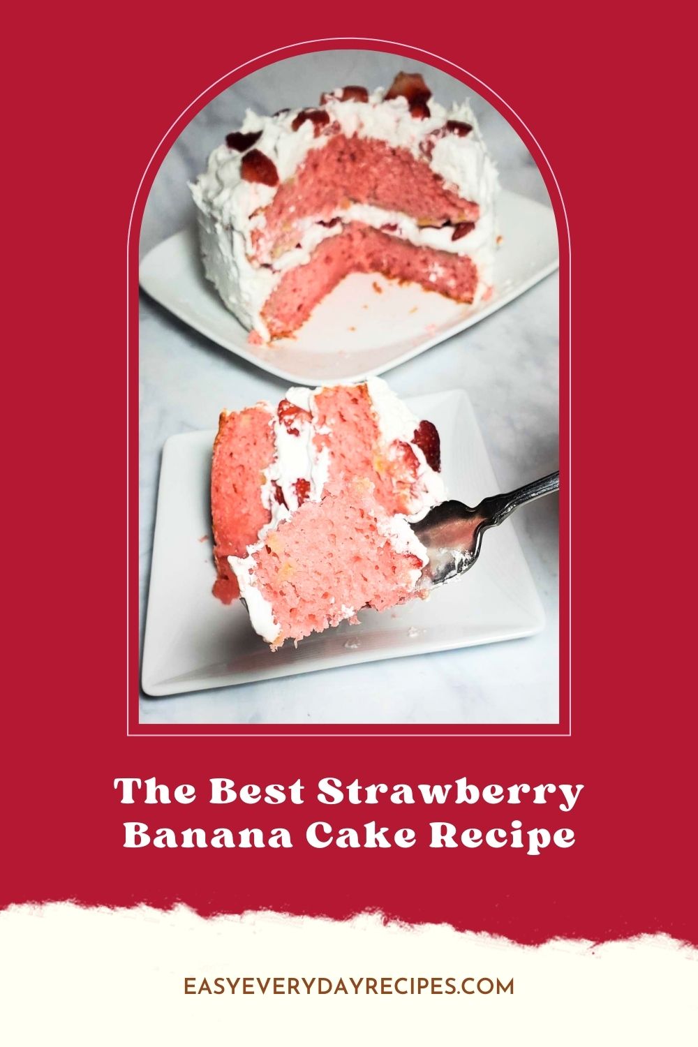 Easy Strawberry Banana Cake Recipe with Cream Cheese Frosting Recipe 23 The Best Strawberry Banana Cake Recipe pin