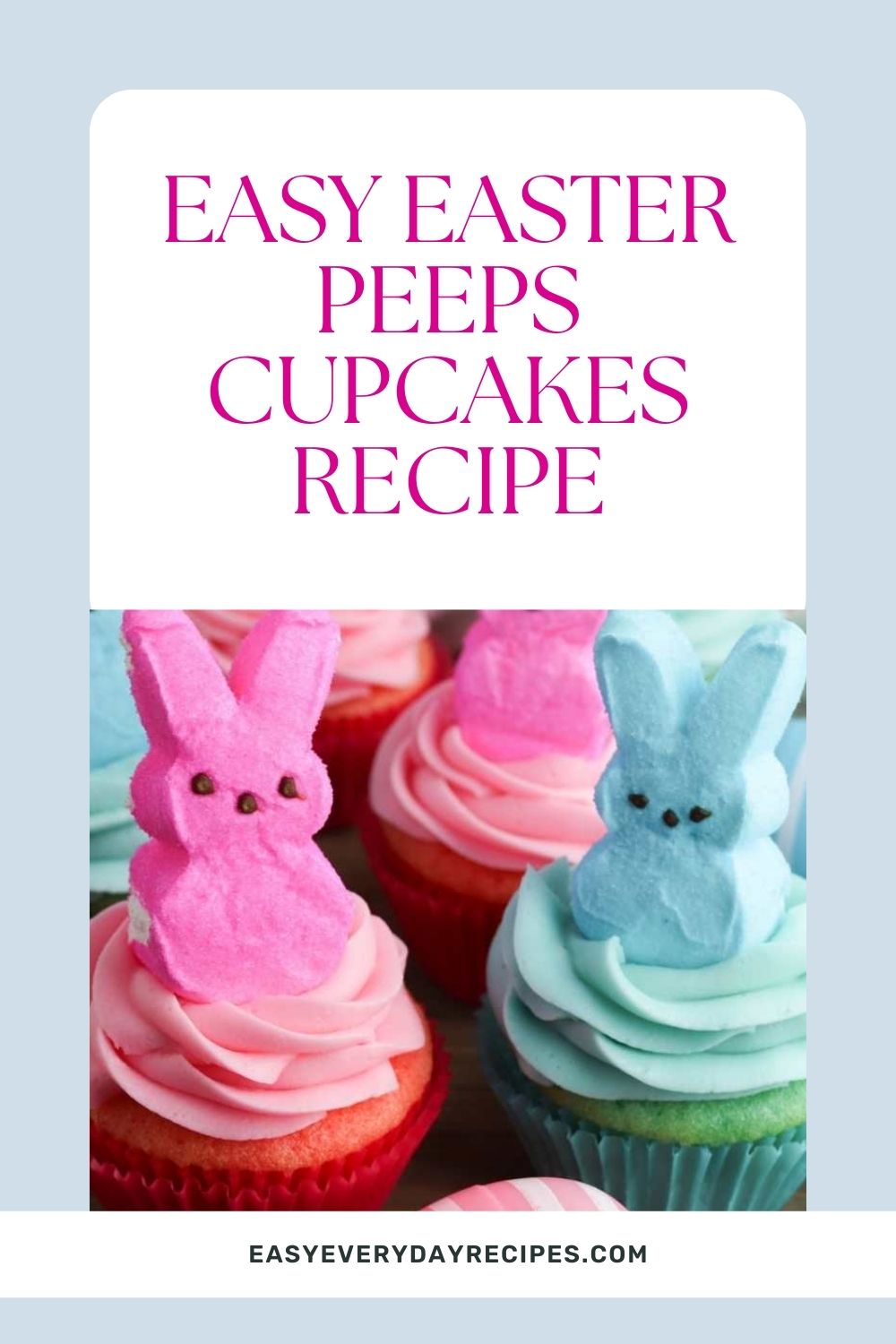 Easy PEEPS Cupcakes Easter Recipe 18 Easy Easter PEEPS Cupcakes Recipe pin 1