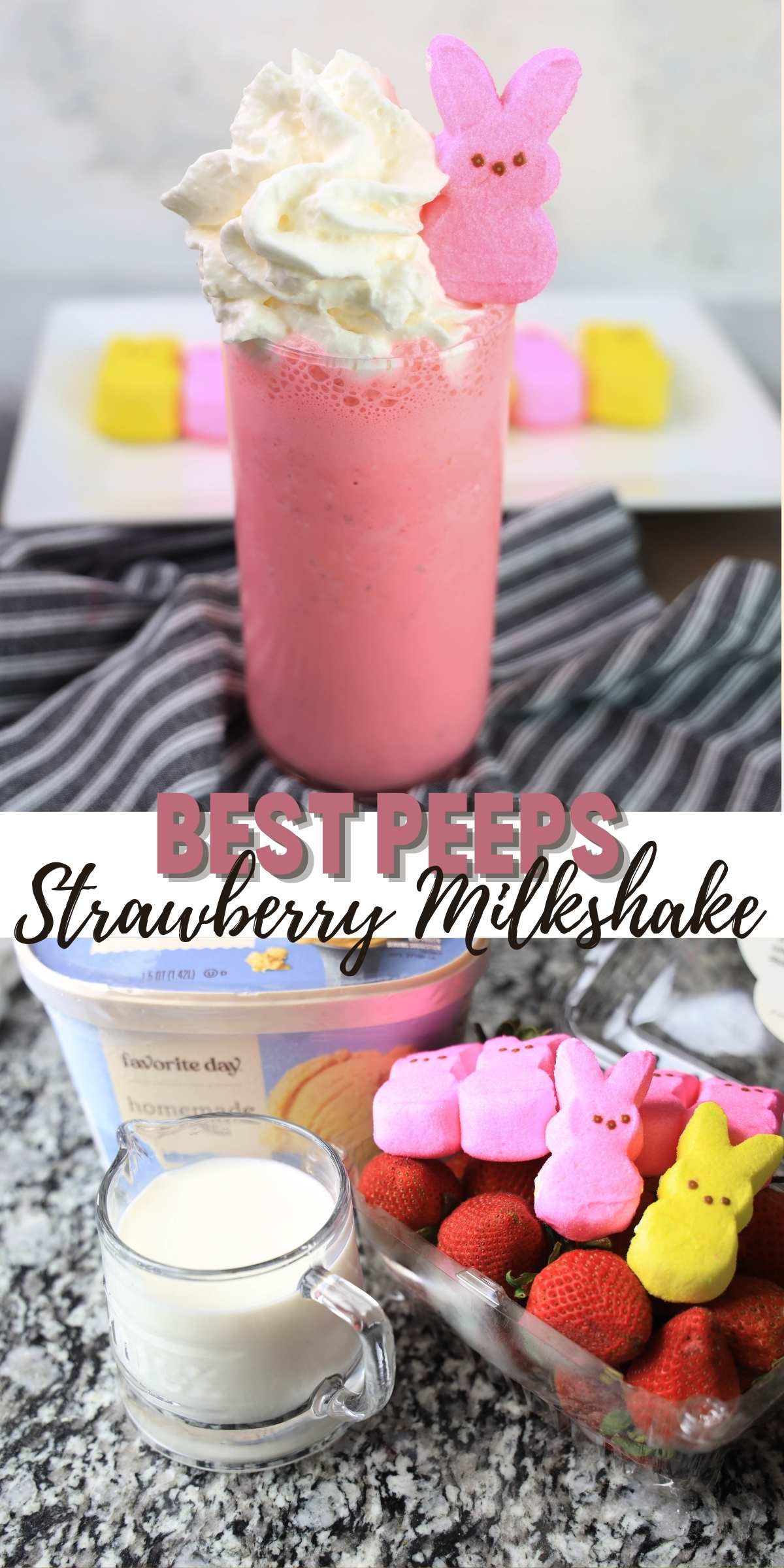 Best PEEPS Strawberry Milkshake