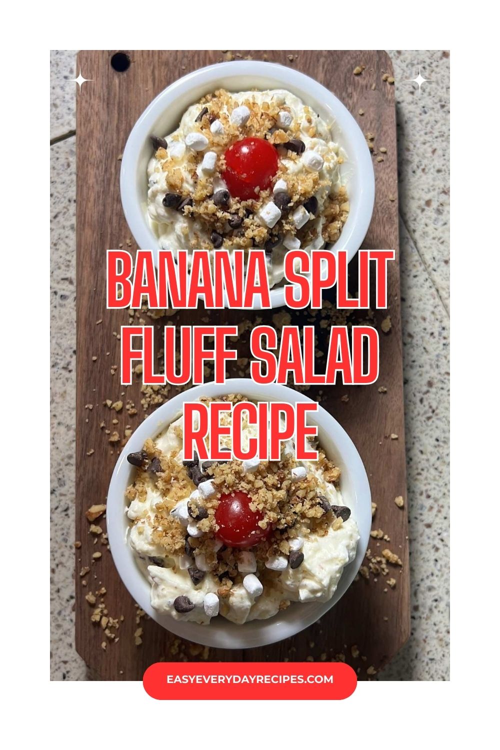 Banana Split Fluff Salad Recipe 25 Banana Split Fluff Salad Recipe pin 1