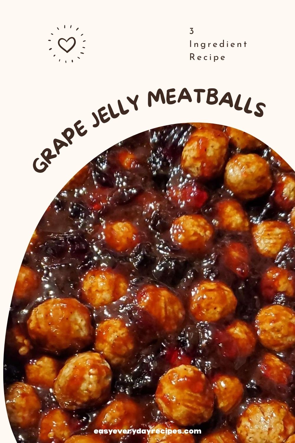 3 Ingredient Grape Jelly Meatballs 18 3 Ingredient Grape Jelly Meatballs Recipe pin