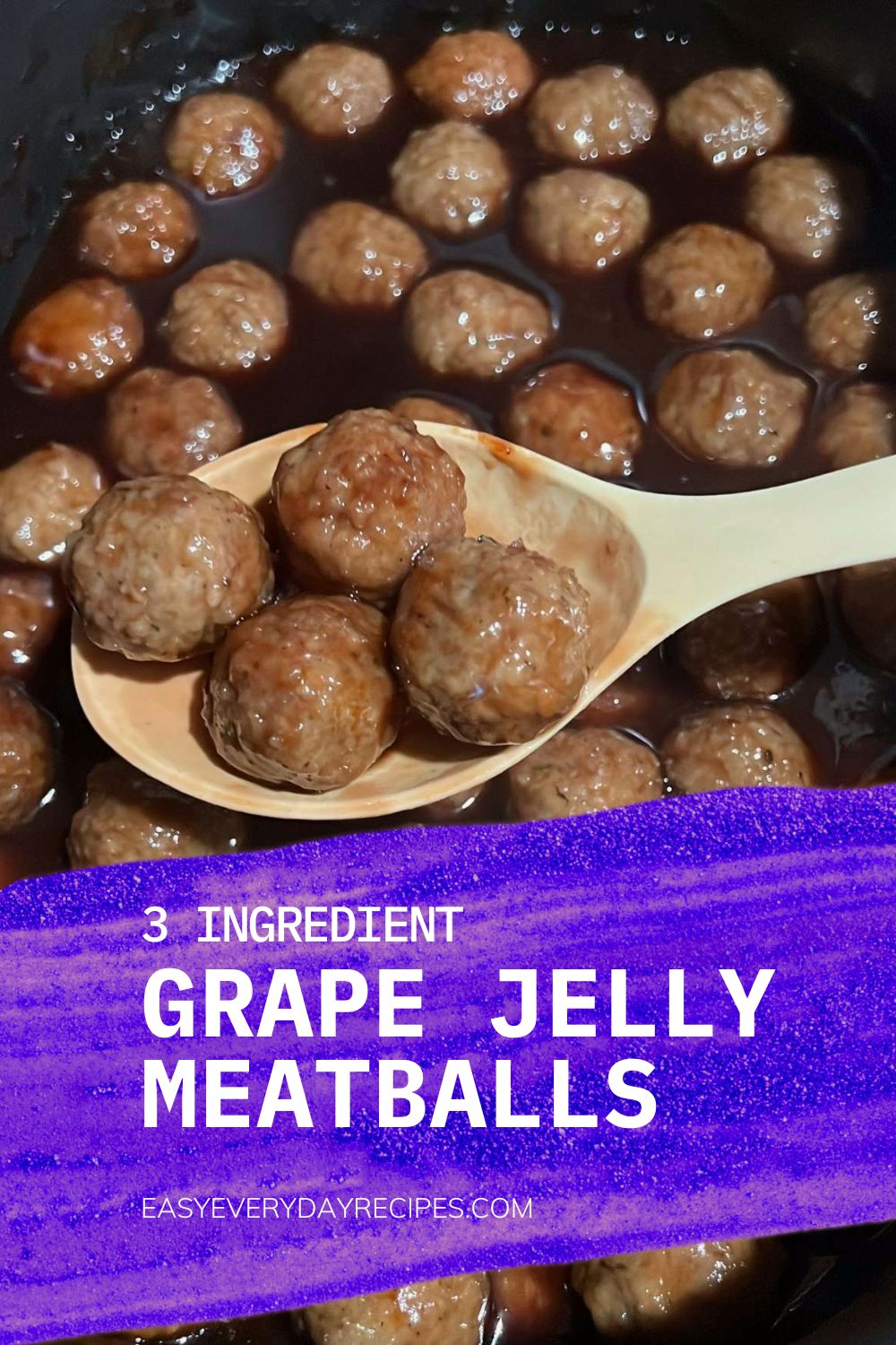 3 Ingredient Grape Jelly Meatballs 17 3 Ingredient Grape Jelly Meatballs pin 1