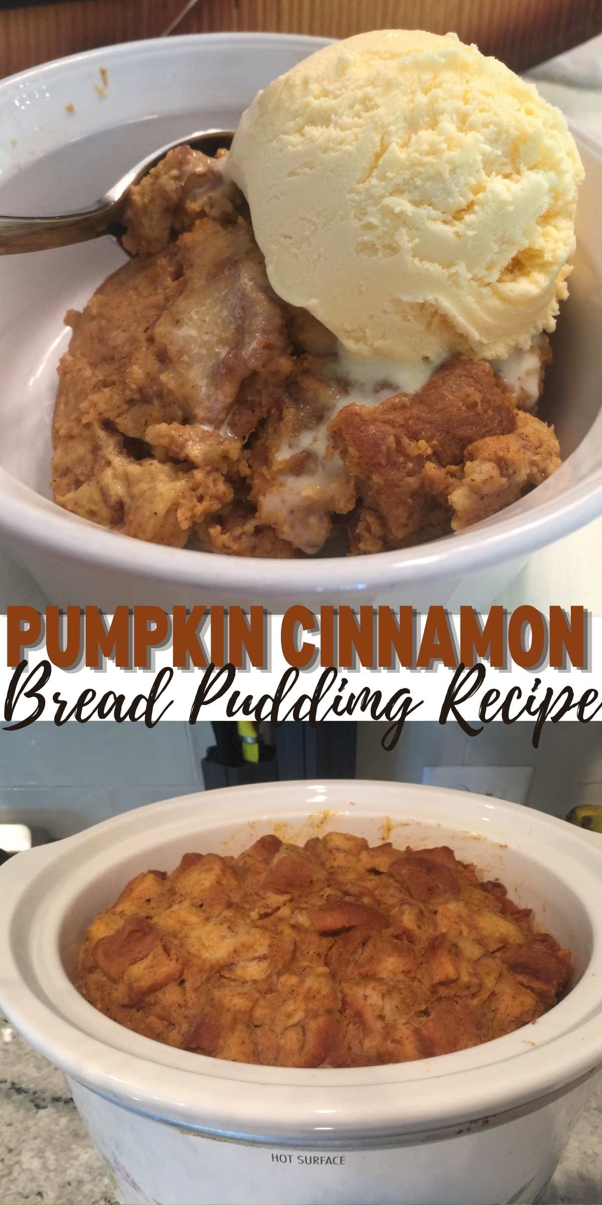 Pumpkin Cinnamon Bread Pudding