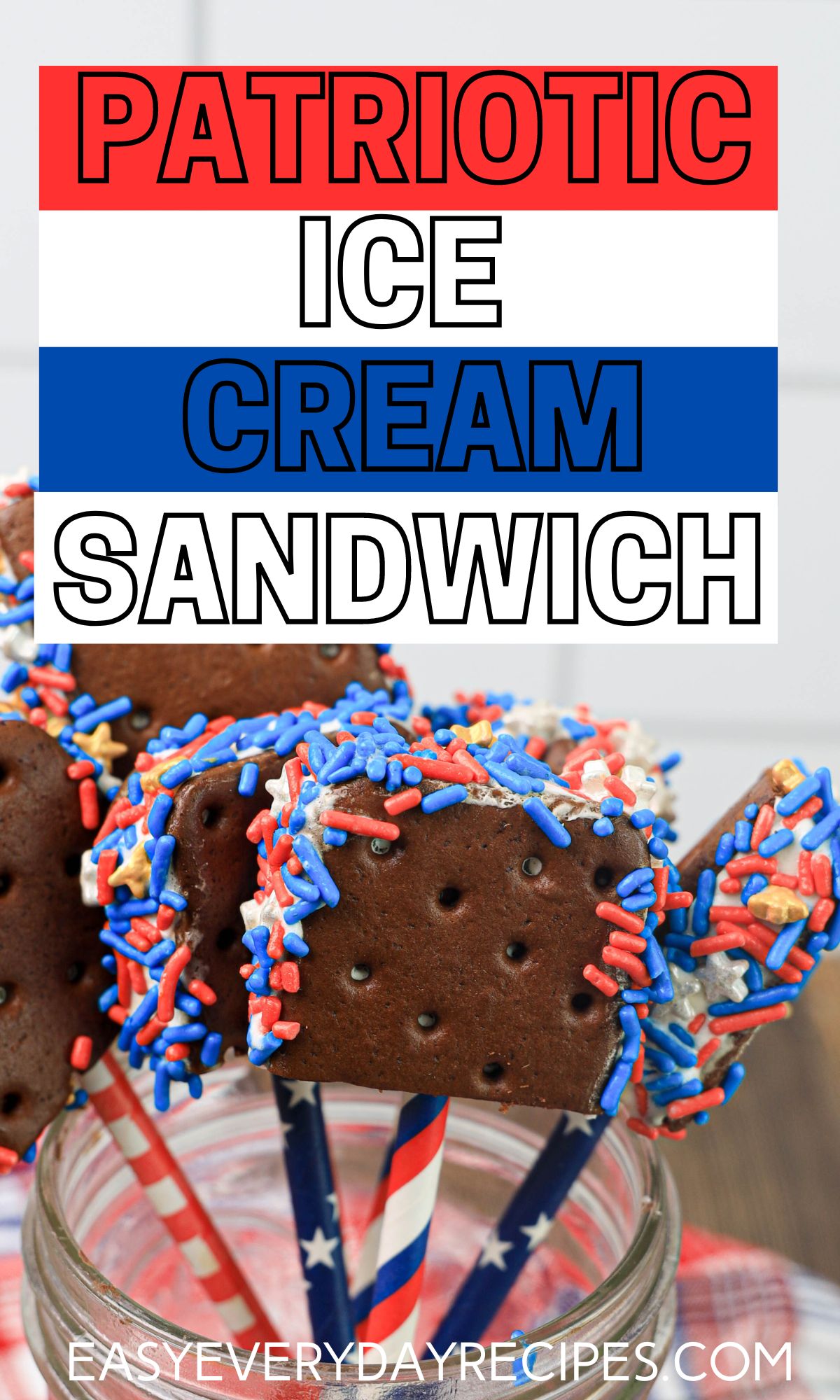 Patriotic Mini Ice Cream Sandwiches