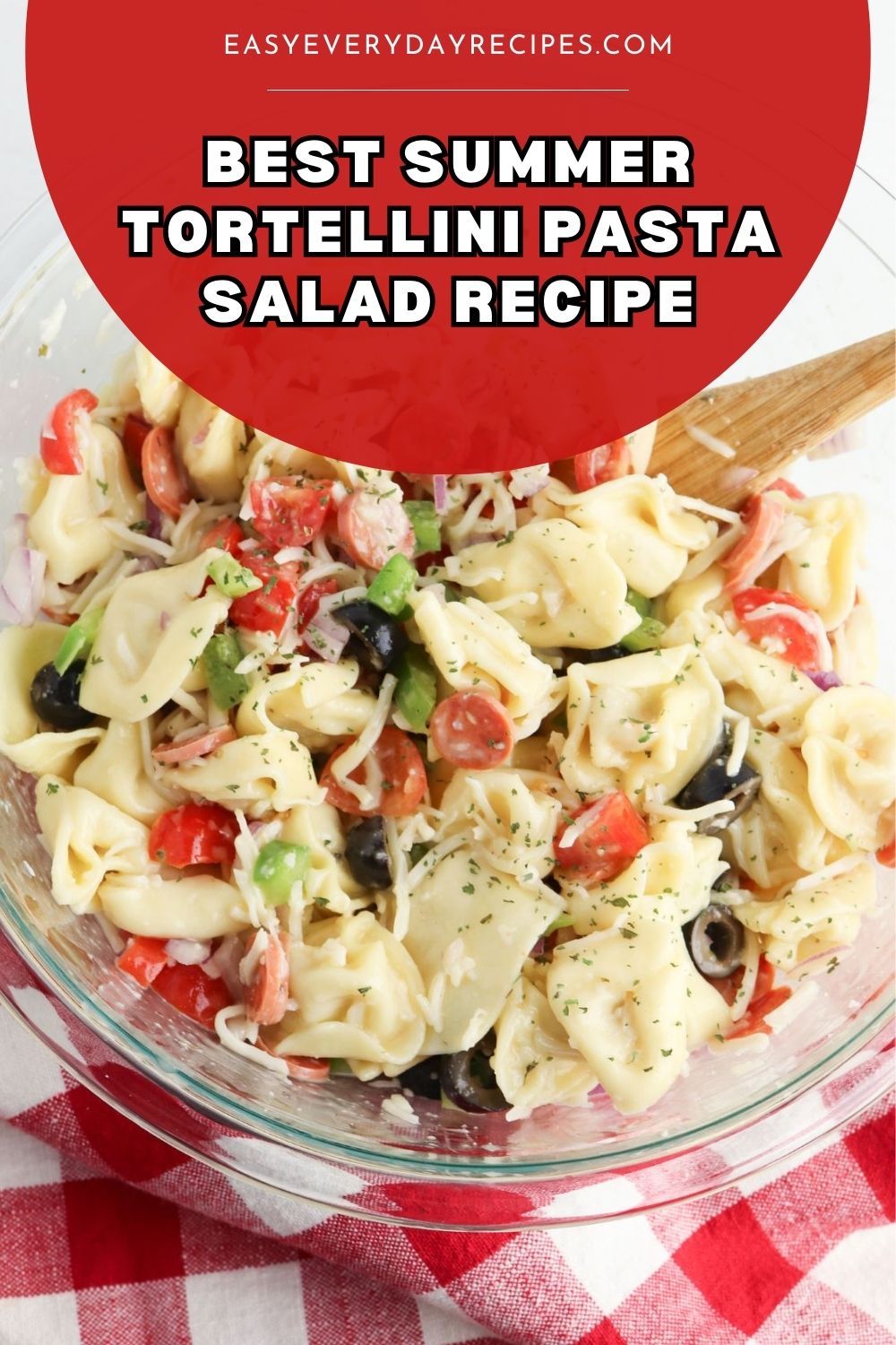 How to Make a Delicious Tortellini Pasta Salad in Five Minutes 13 Best Summer Tortellini Pasta Salad Recipe pin