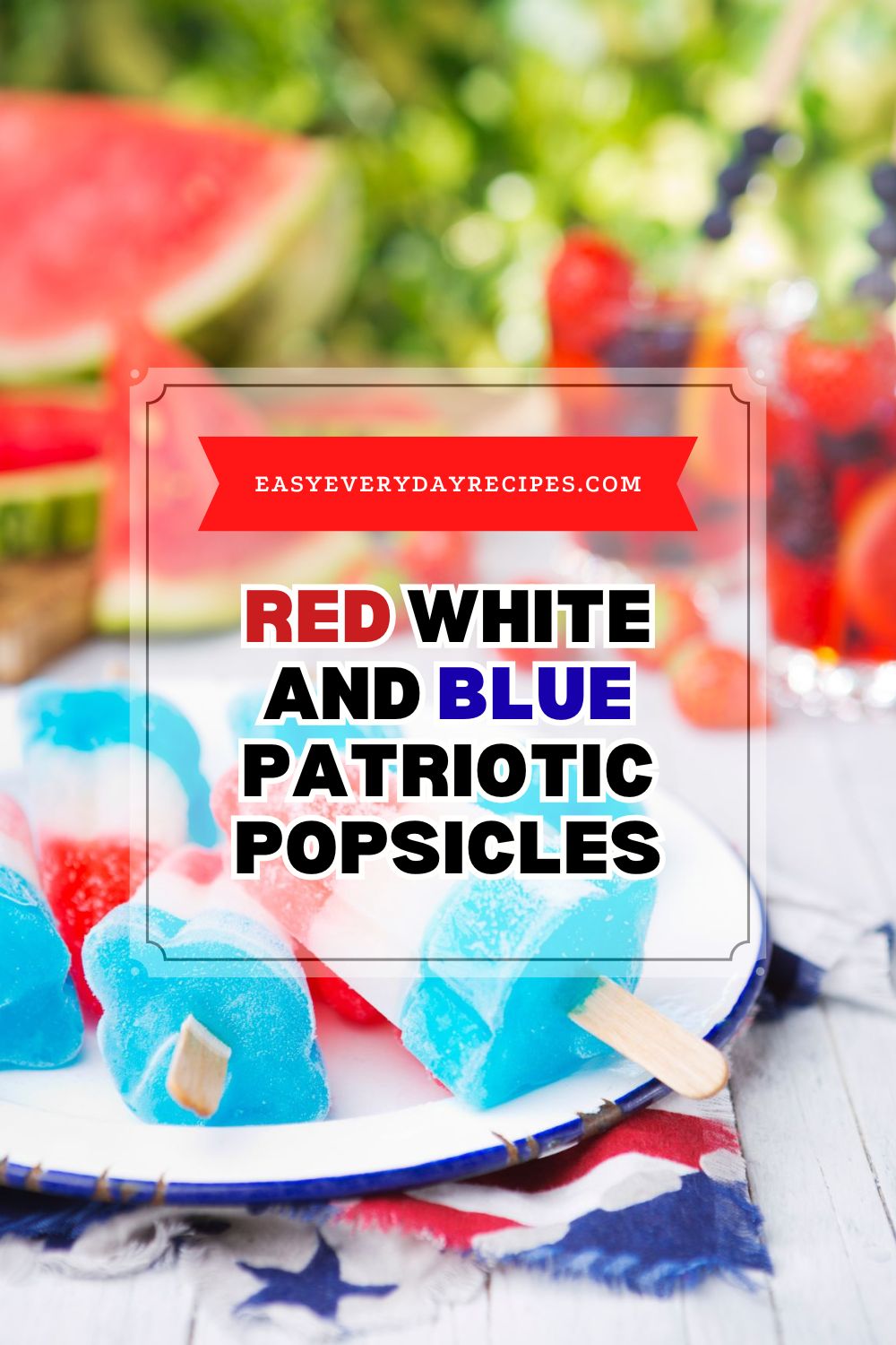Memorial day Red White and Blue Patriotic Popsicles pin