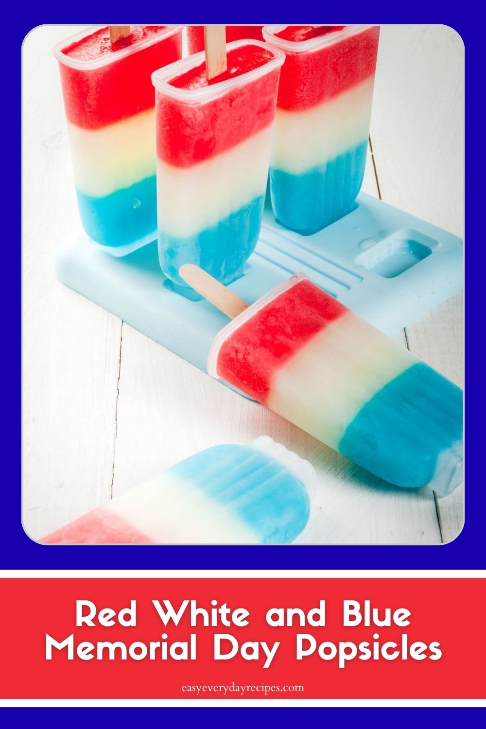 Red White and Blue Memorial Day Popsicles pin