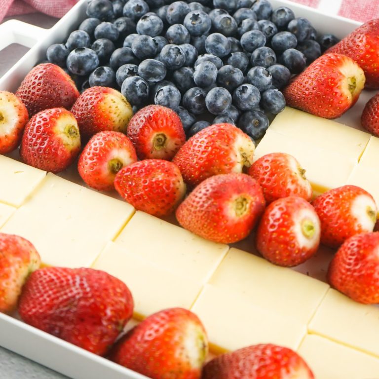 American Flag Fruit and Cheese Platter