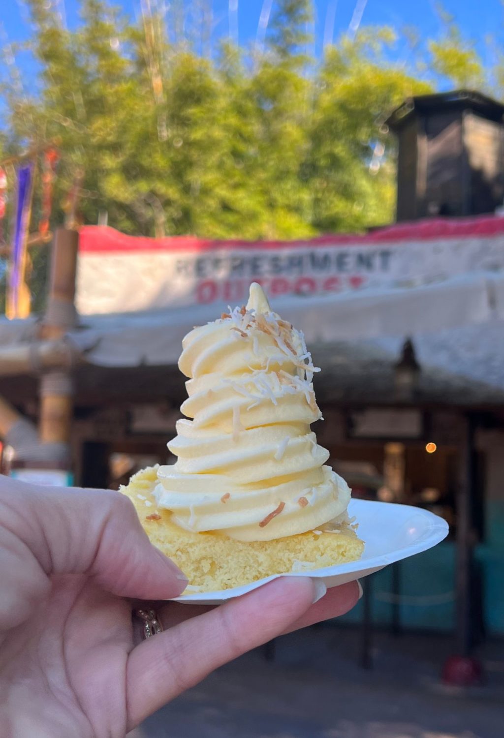 Disney Parks Pineapple Coconut Cake with Dole Whip 