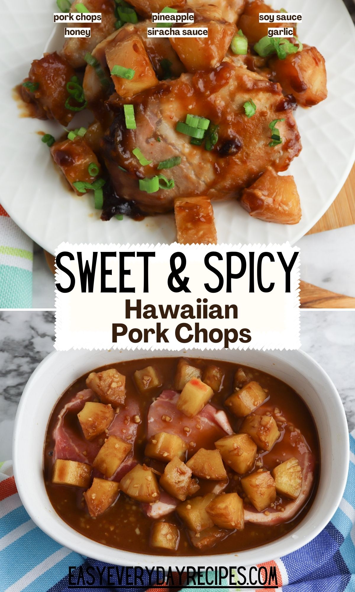Sweet and Spicy Hawaiian Pork Chops