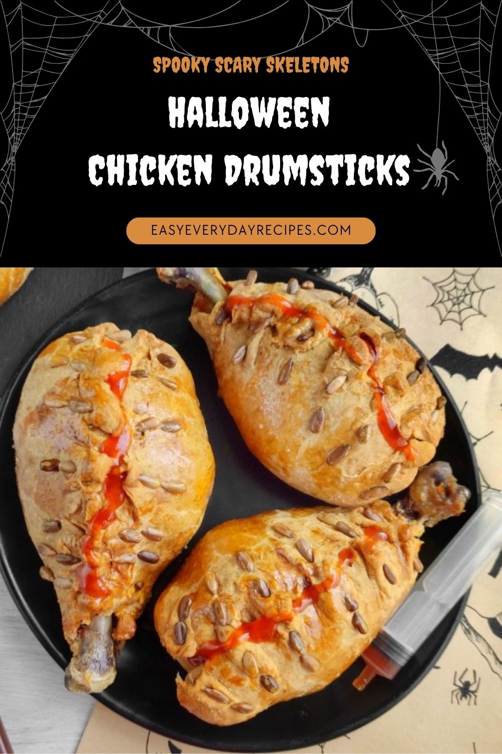 Spooky Scary Skeletons Halloween Chicken Drumsticks 16 Spooky Scary Skeletons Halloween Chicken Drumsticks pin 1
