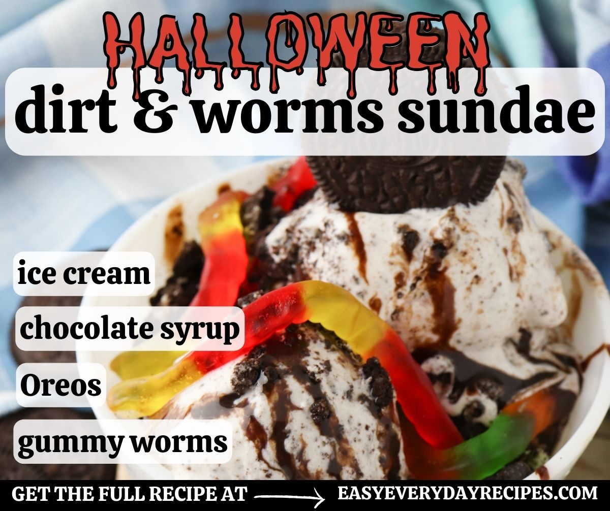 Halloween dirt and worms sunday.