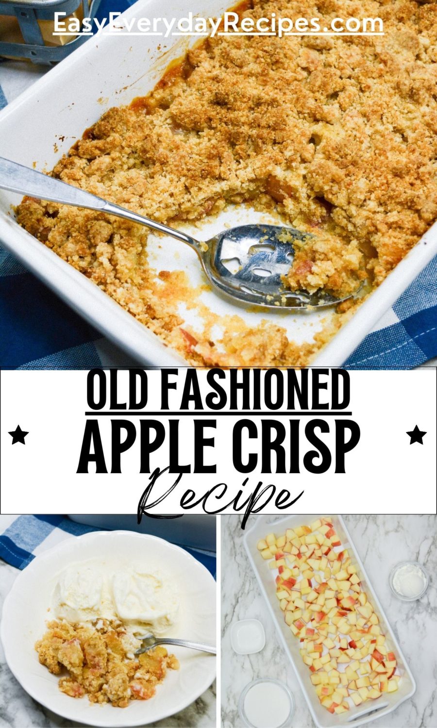 Old fashioned apple crisp recipe.