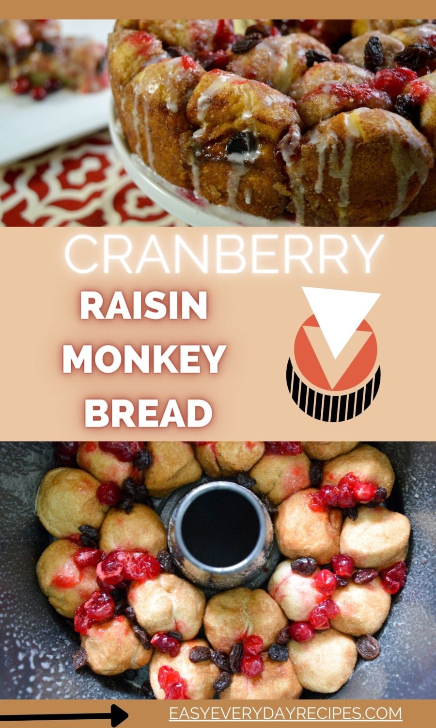 Cranberry raisin monkey bread.