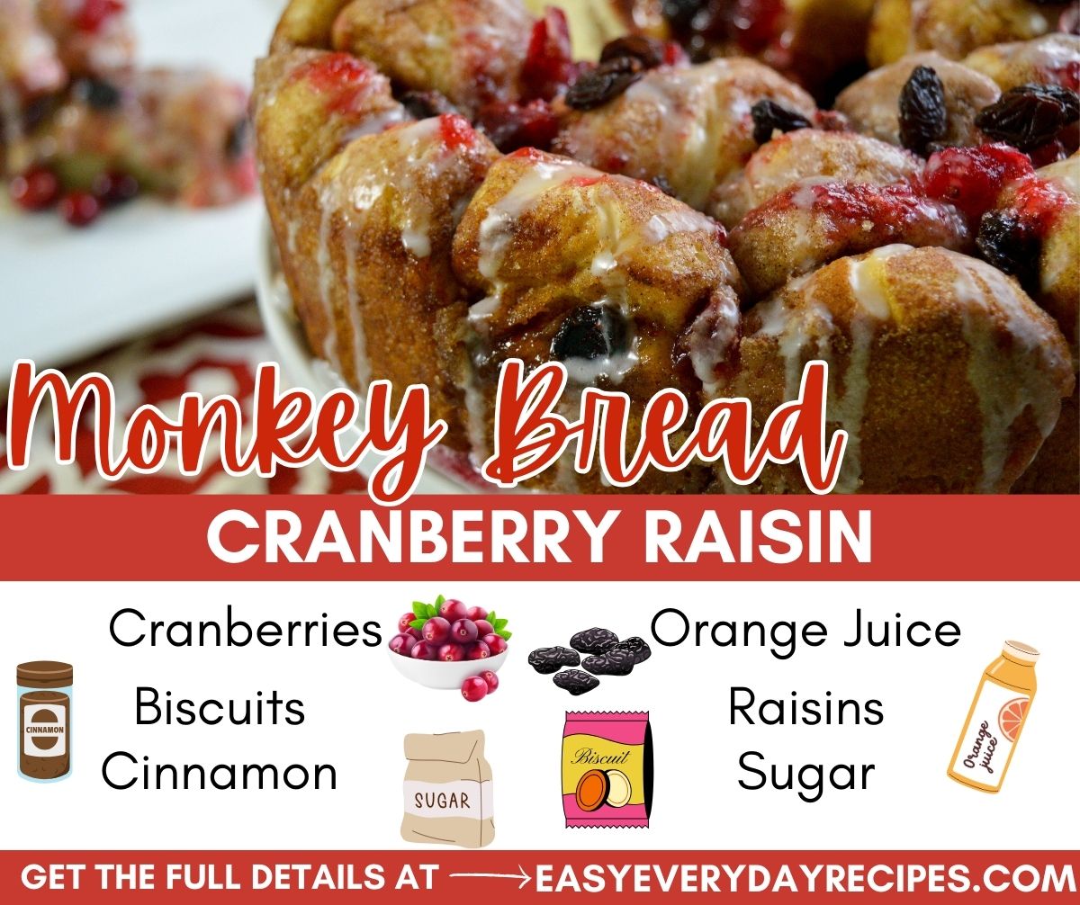 Cranberry raisin monkey bread.