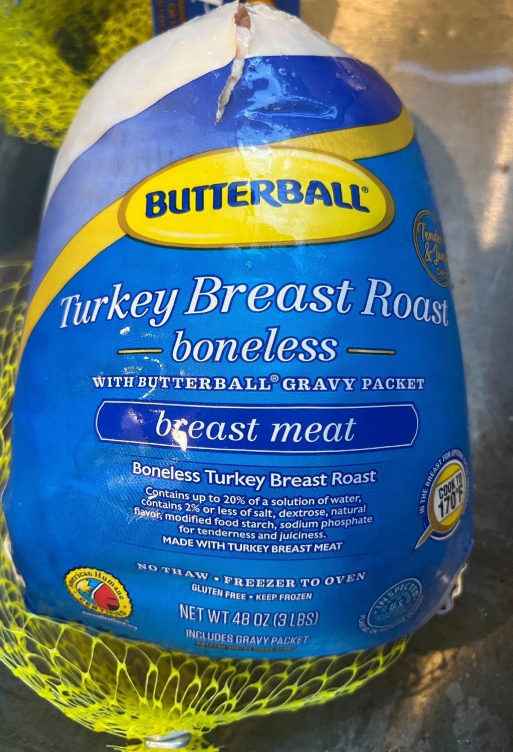 Air Fryer Butterball turkey breast roast boneless.
