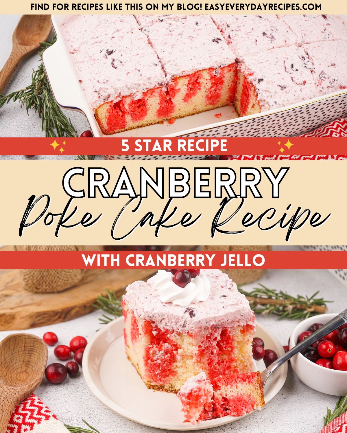 5 star cranberry dole cake recipe with cranberry jello.