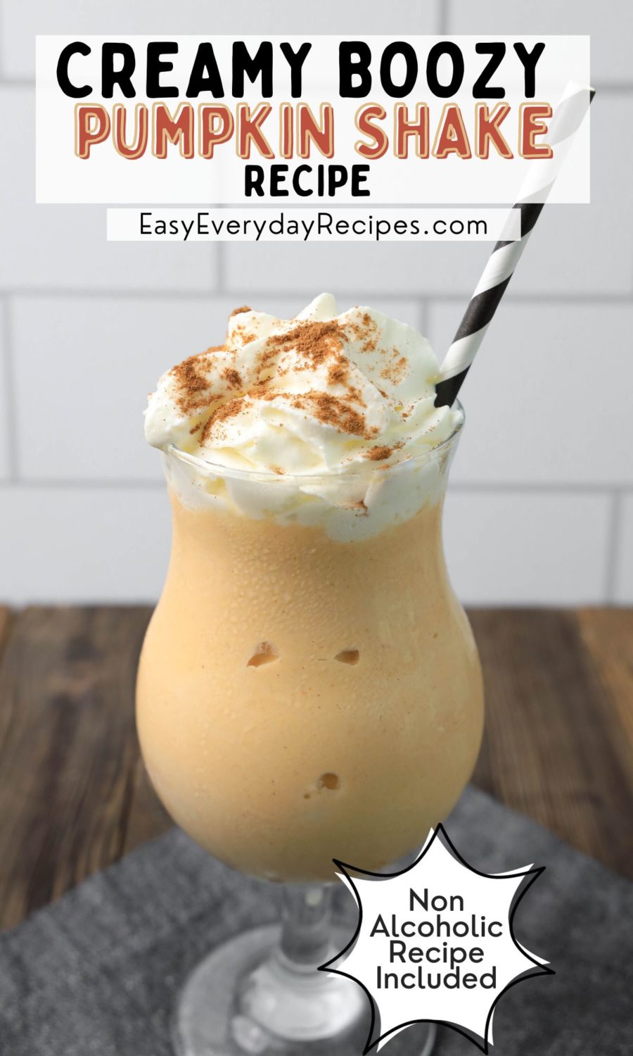 Creamy boozy pumpkin shake recipe.