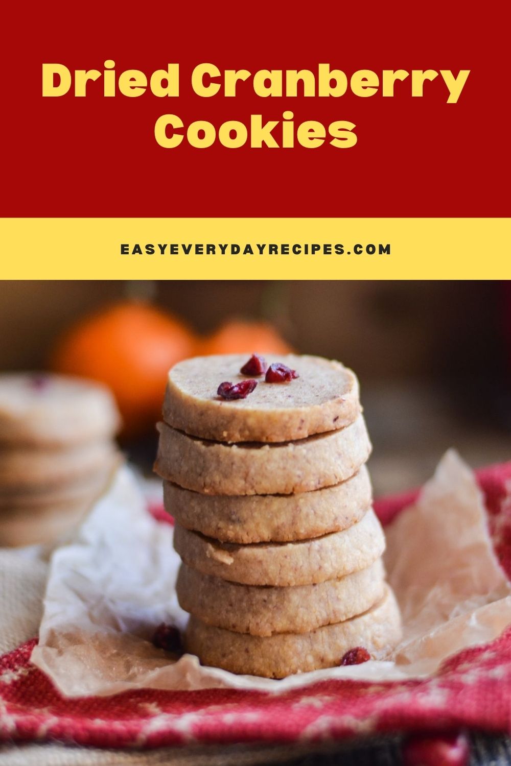 Dried Cranberry Cookies 12 Dried Cranberry Cookies pin 2