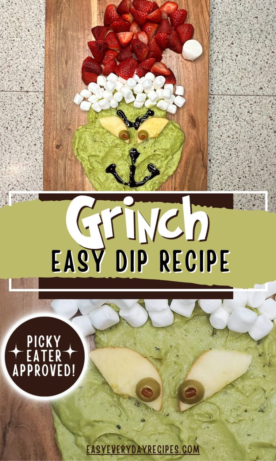 Grinch easy dip recipe.