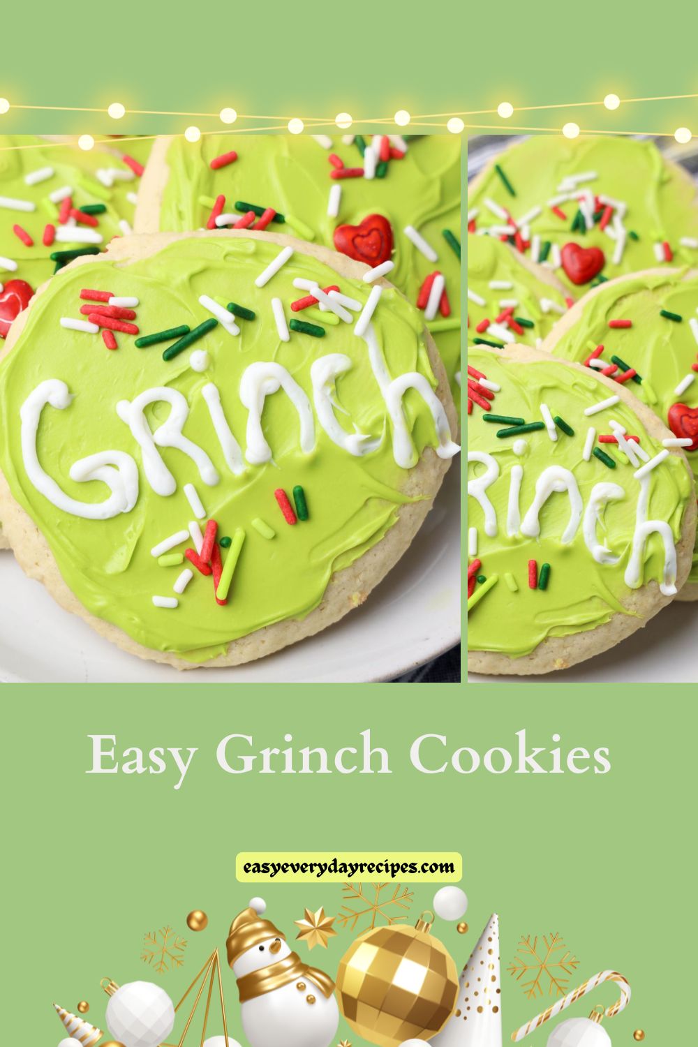 Easy Grinch Cookies 10 Easy Grinch Cookies pin 1