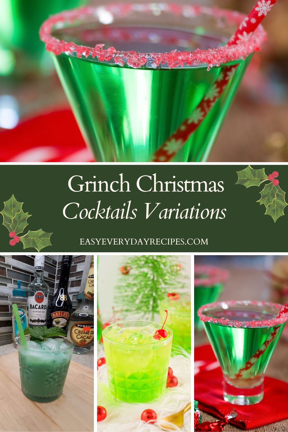 Grinch Christmas Cocktails Variations 9 Grinch Christmas Cocktails Variations pin 1