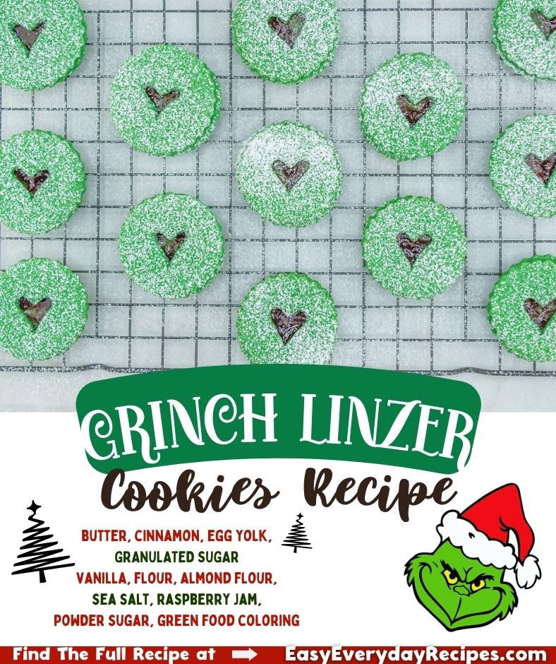 Grinch linzer cookies recipe.