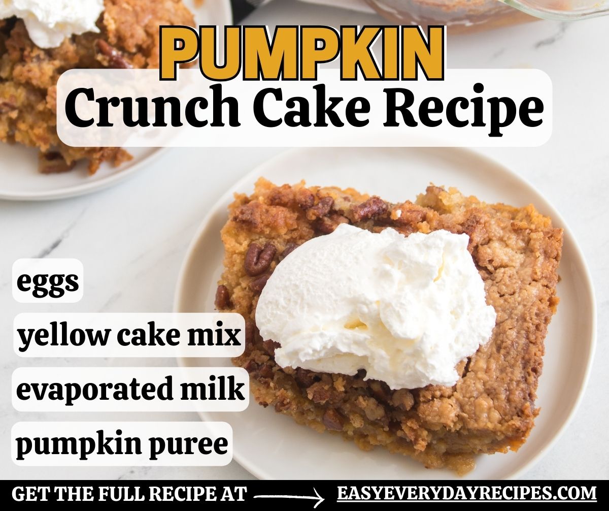 Pumpkin crunch cake recipe.