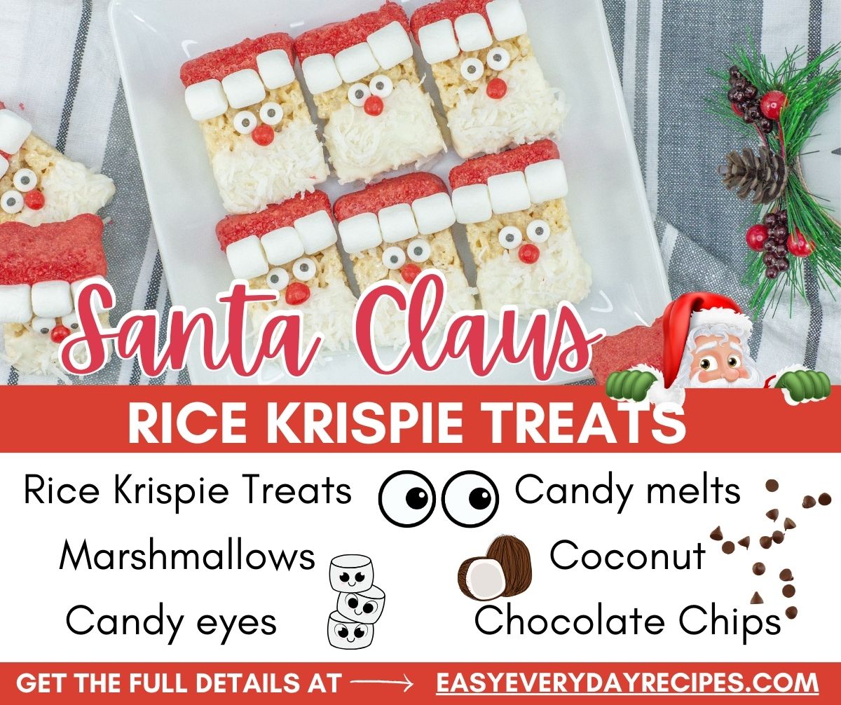 Santa claus rice krispie treats.