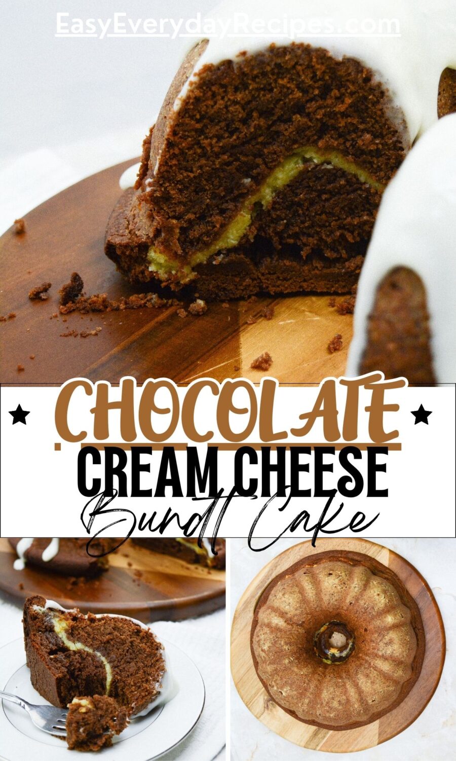 Chocolate cream cheese bundt cake.