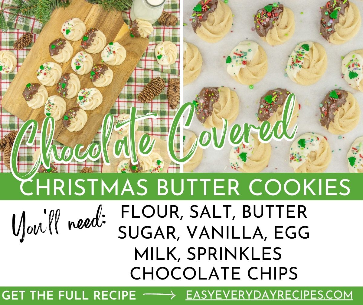 Chocolate rolled christmas butter cookies.