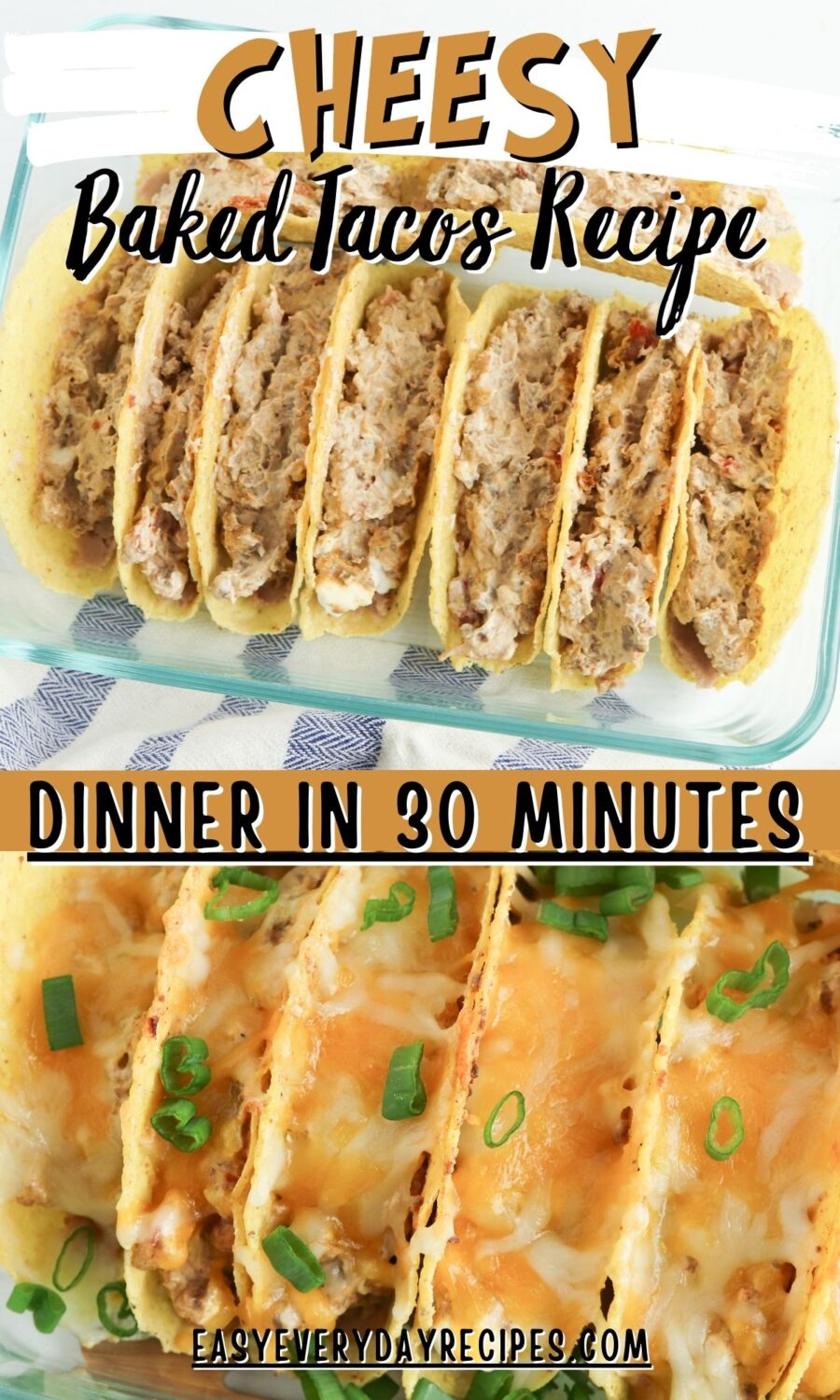 Cheesy baked tacos recipe for a delicious and easy-to-make meal.