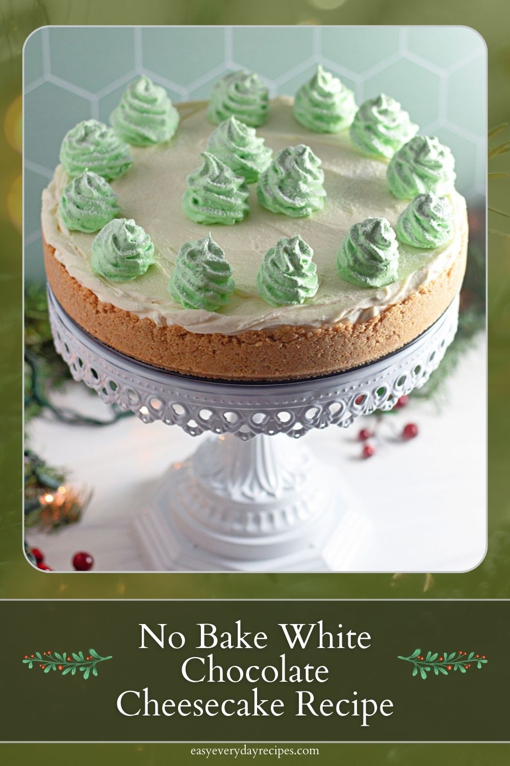 No Bake White Chocolate Cheesecake Recipe 15 No Bake White Chocolate Cheesecake Recipe pin