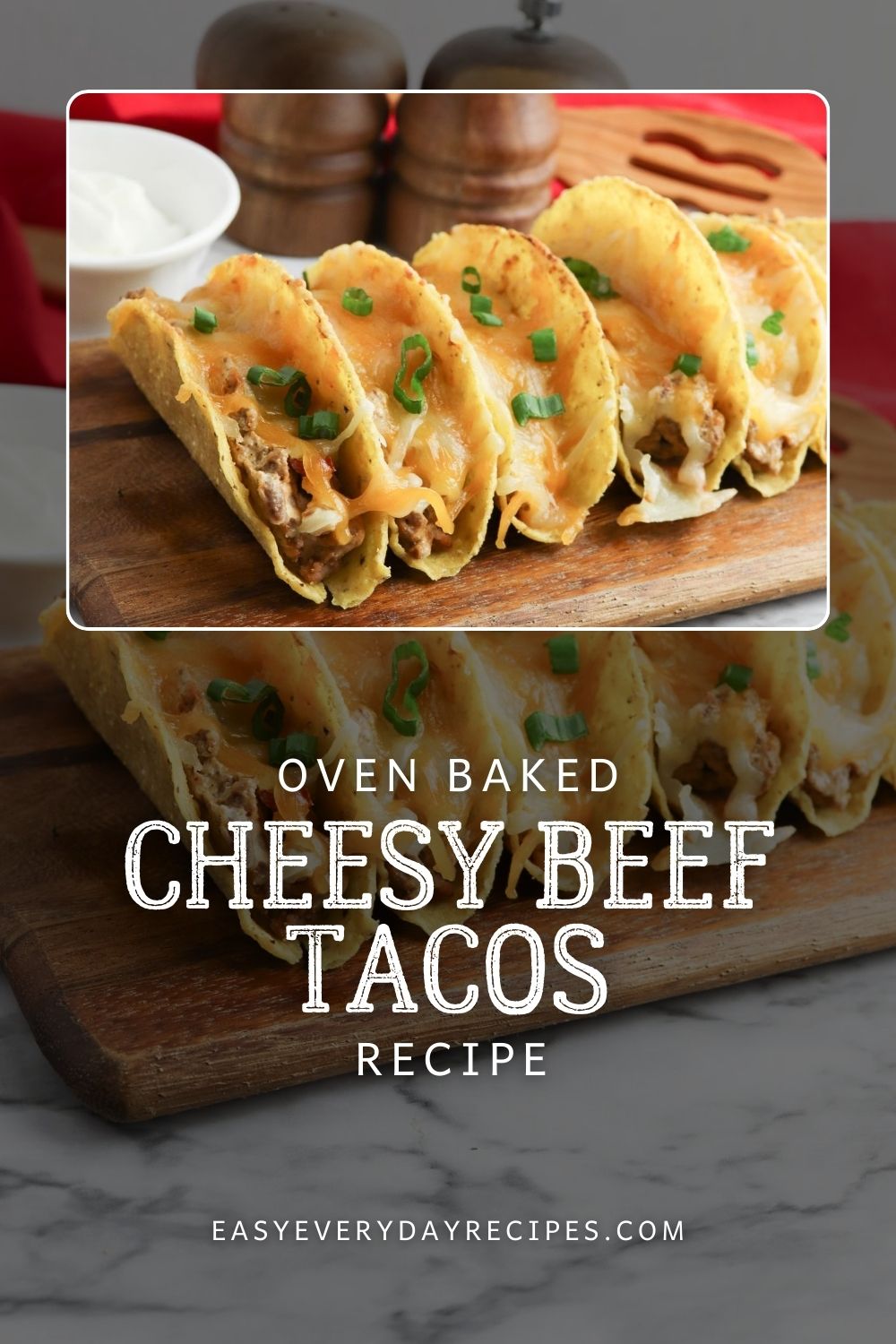 Easy Cheesy Baked Tacos Recipe 17 Oven Baked Cheesy Beef Tacos Recipe pin