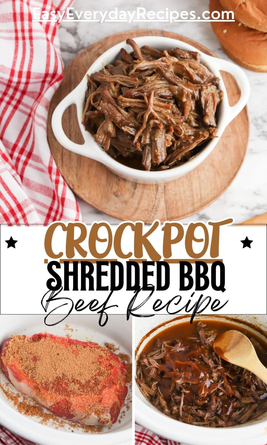 Slow Cooker Shredded BBQ Beef | Easy Everyday Recipes