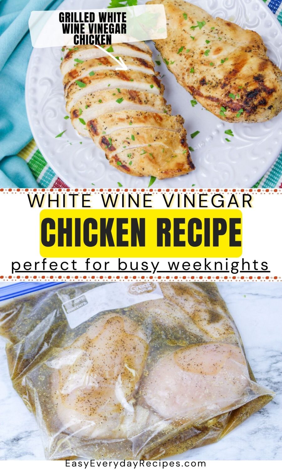 White wine vinegar chicken recipe.