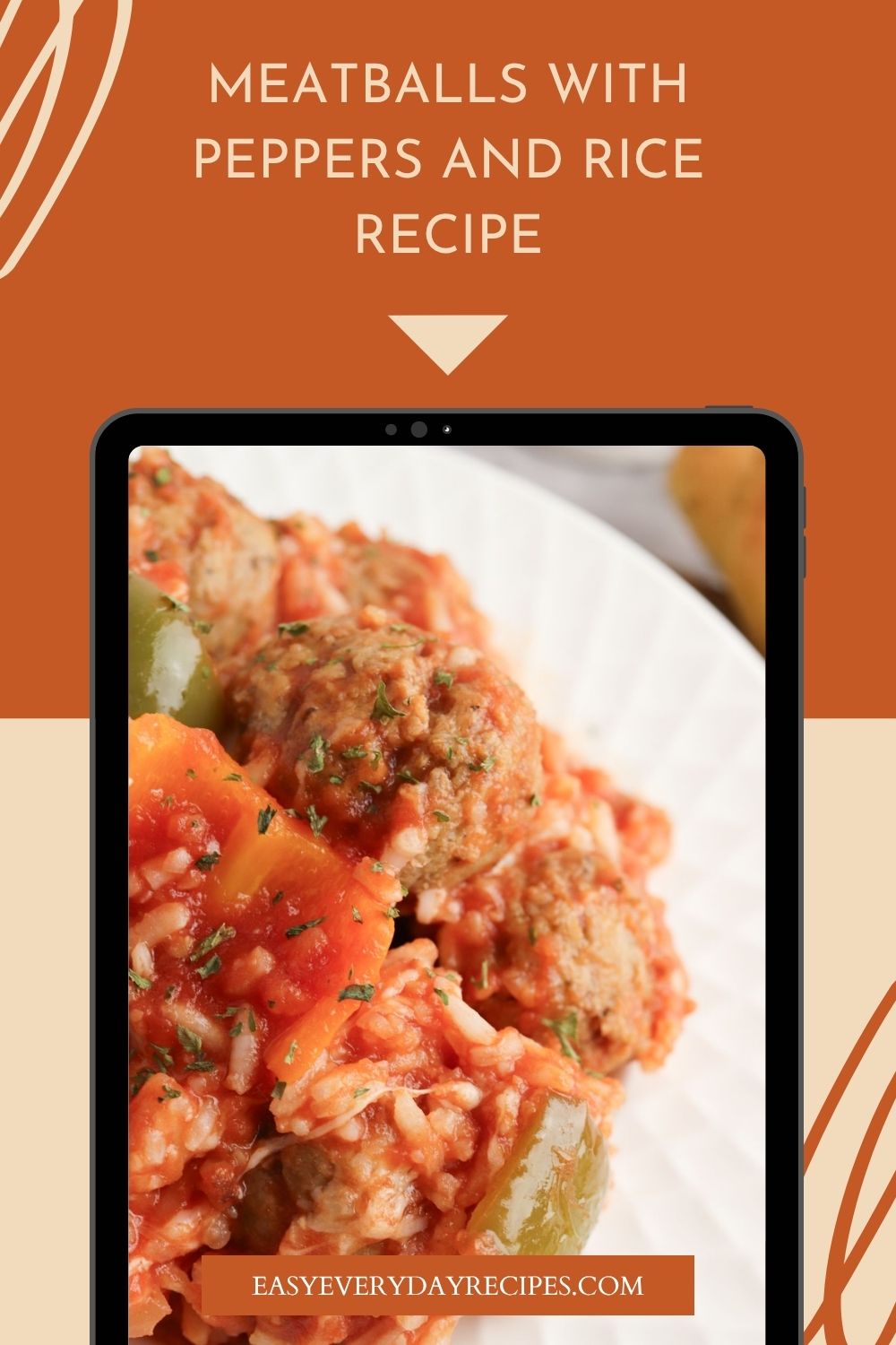 Meatballs with Peppers and Rice 17 Meatballs with Peppers and Rice Recipe pin 1