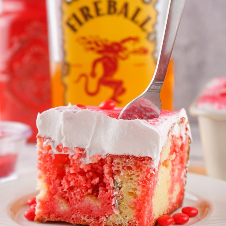 Red Hot Fireball Poke Cake