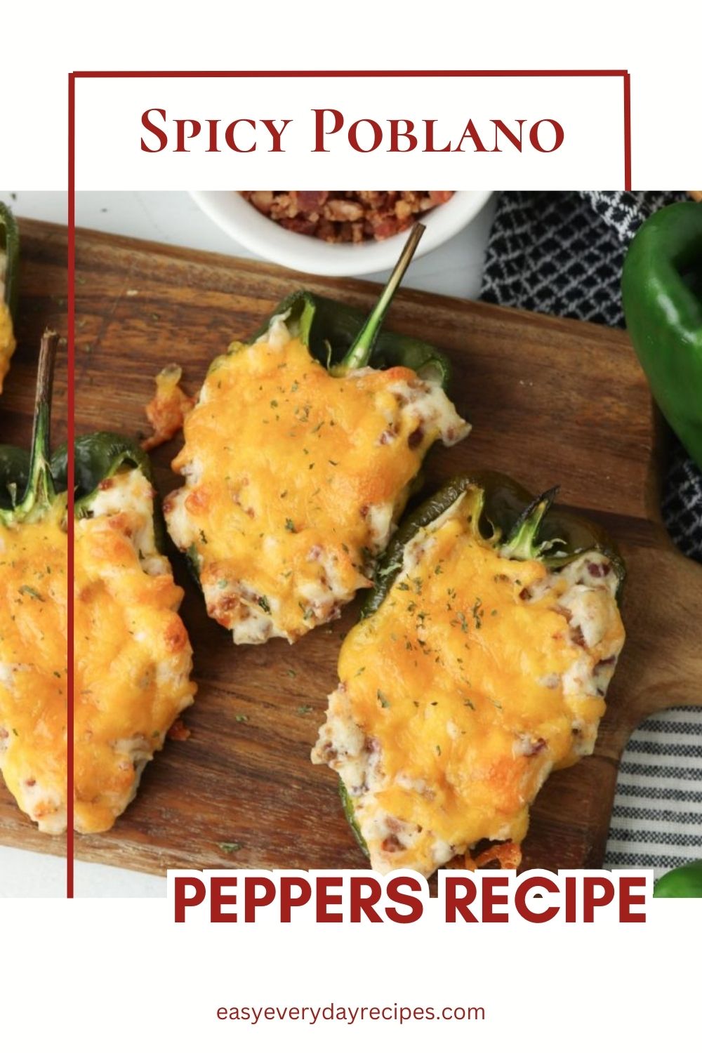 Poblano Poppers Recipe 18 Spicy Poblano Peppers Recipe pin