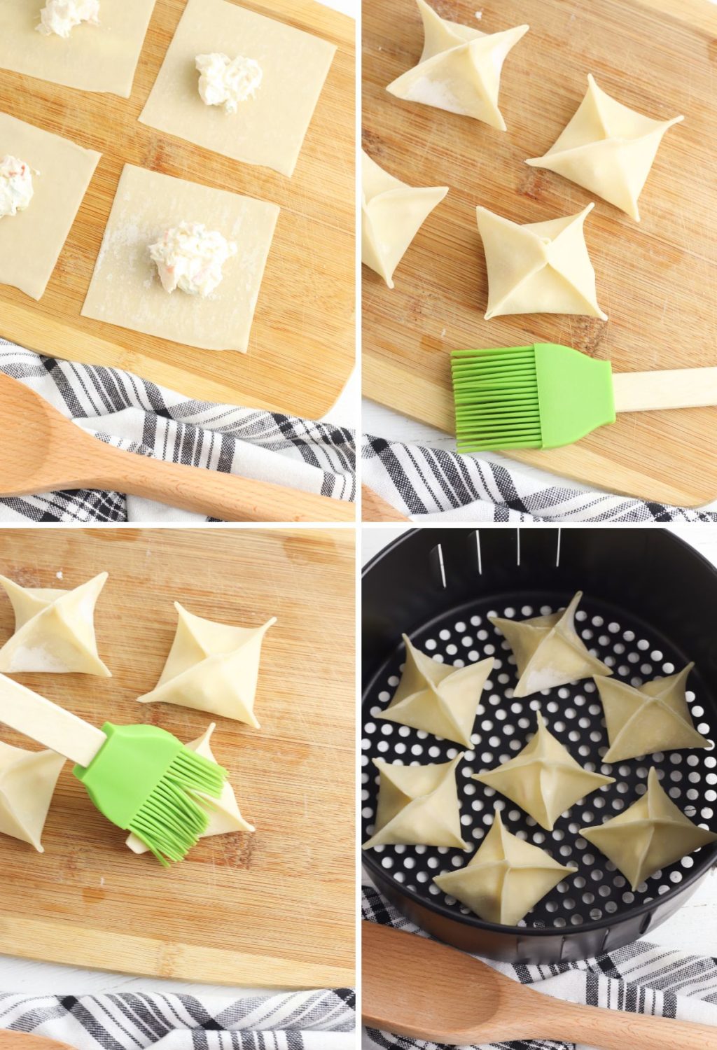 How to make dumplings with a green spatula.