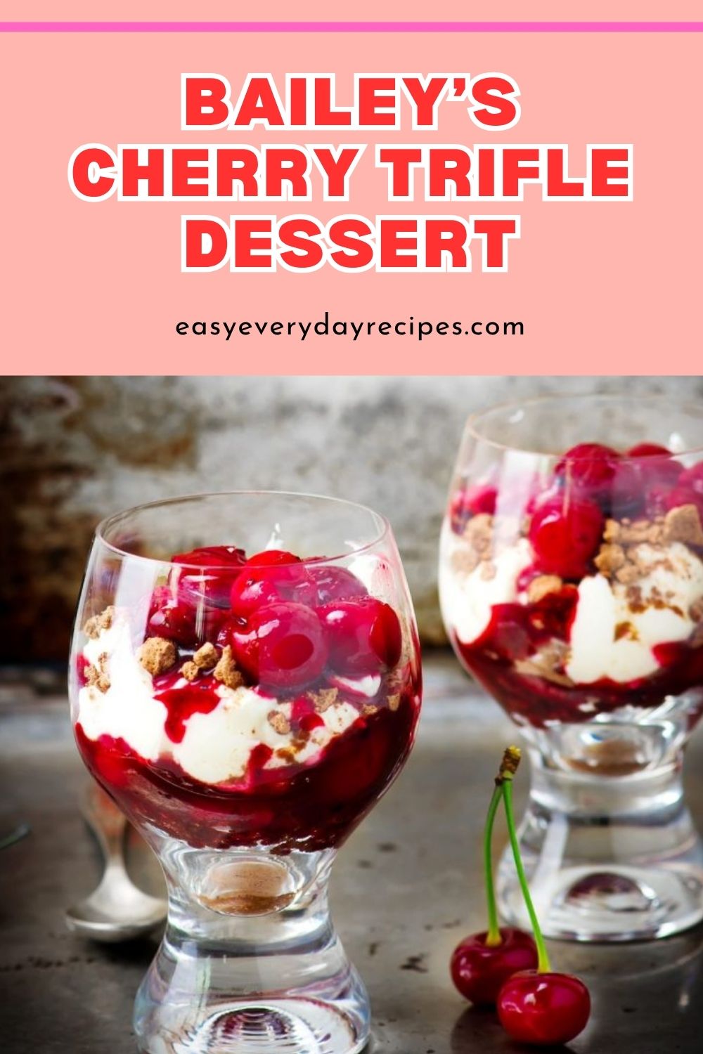 Baileys Cherry Trifle Dessert 16 Baileys Cherry Trifle Dessert pin 2