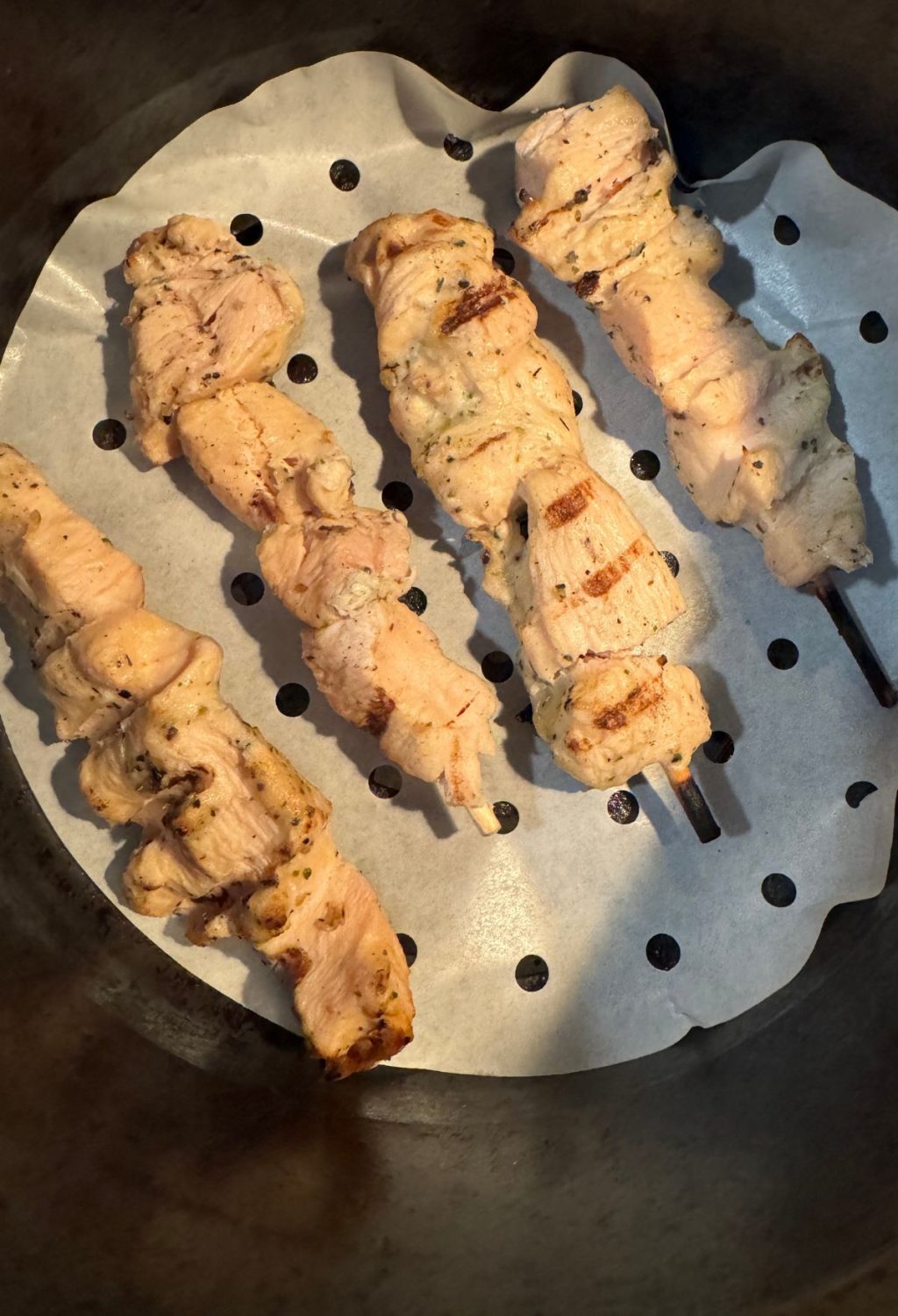 Costco Grilled Chicken Strips on a baking sheet.