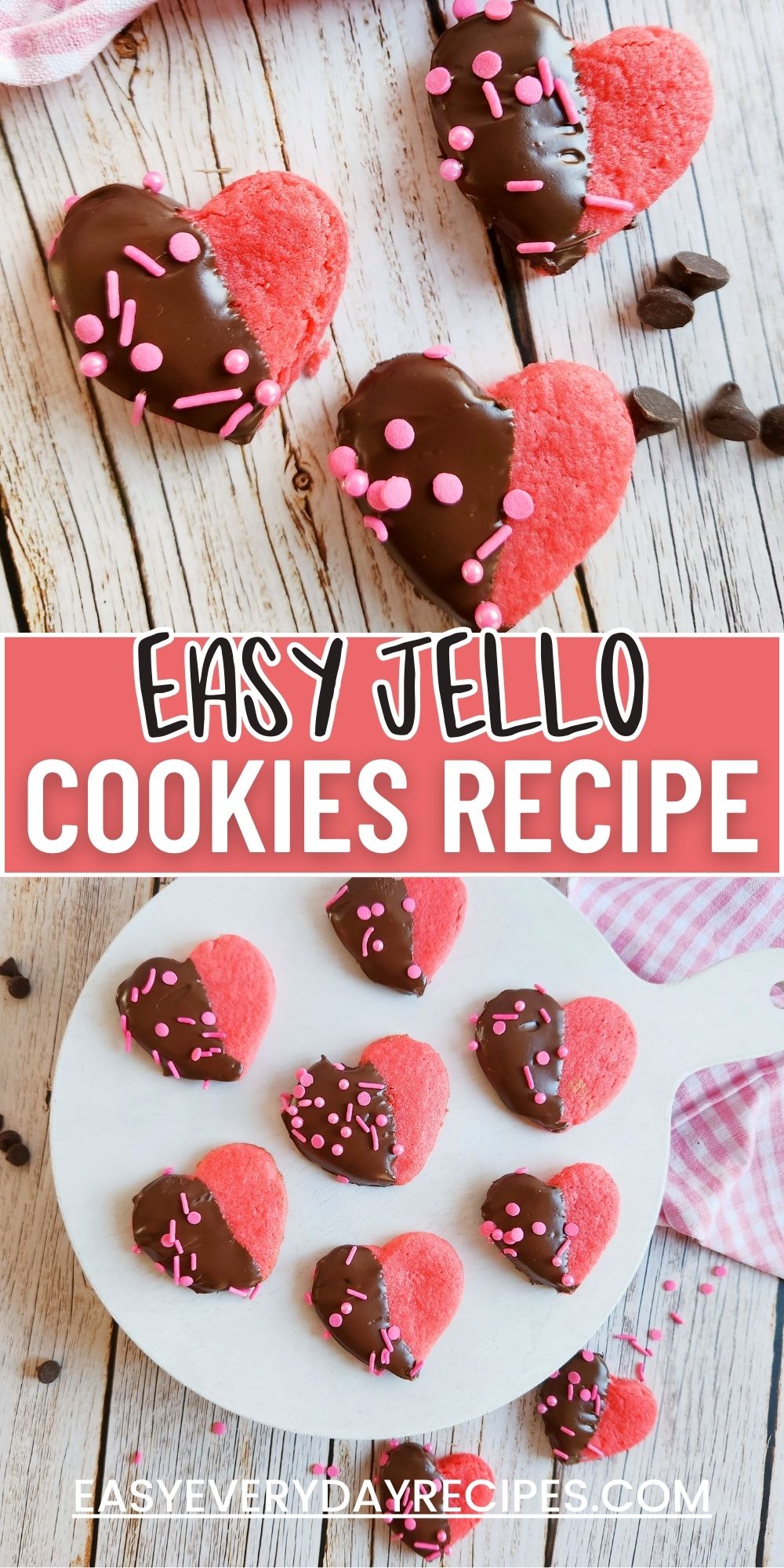 Easy valentine's day jello cookies recipe.
