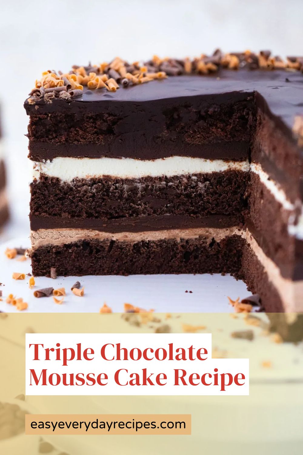 Triple Chocolate Mousse Cake Recipe 18 Triple Chocolate Mousse Cake Recipe pin 1