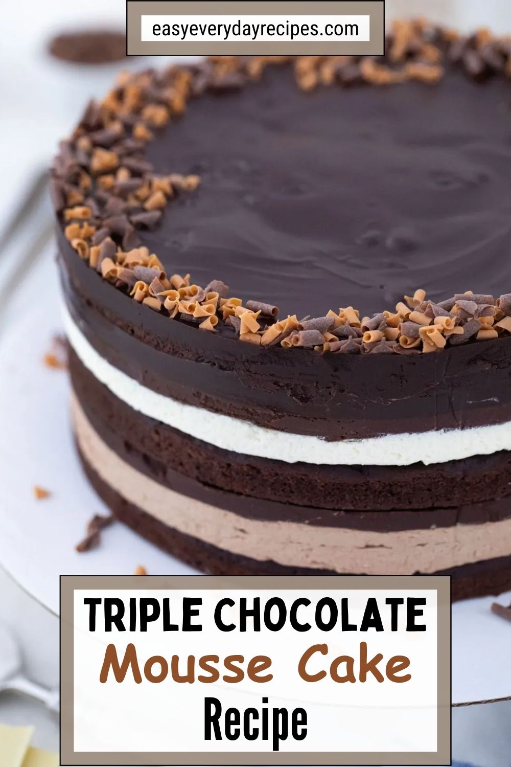 Triple Chocolate Mousse Cake Recipe 19 Triple Chocolate Mousse Cake Recipe pin 2