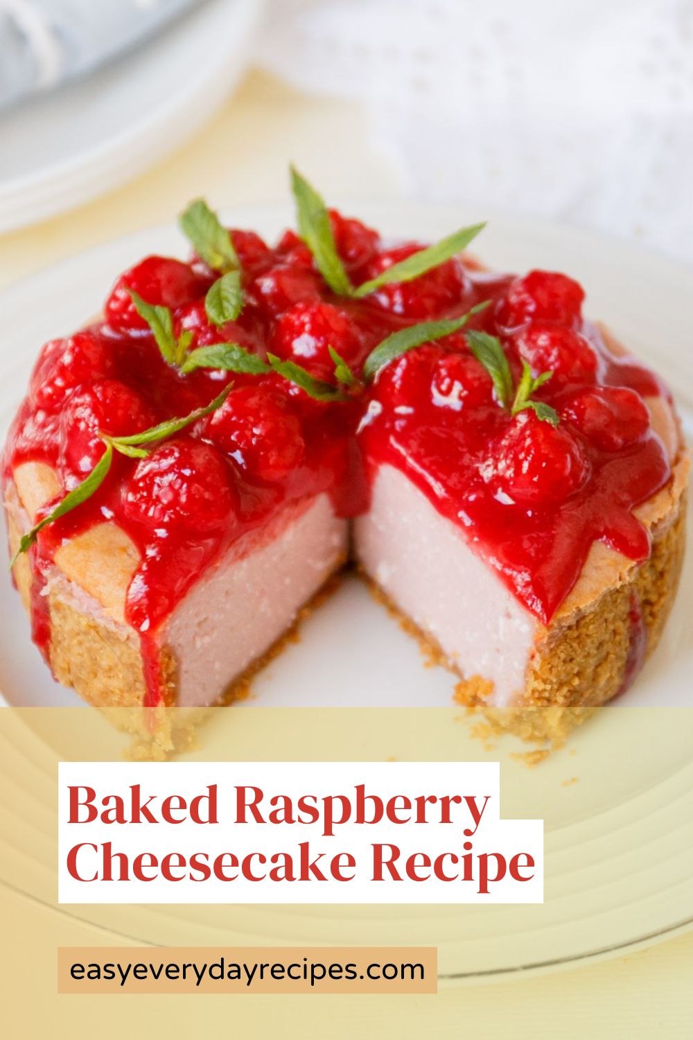 Baked Raspberry Cheesecake Recipe 11 Baked Raspberry Cheesecake Recipe pin