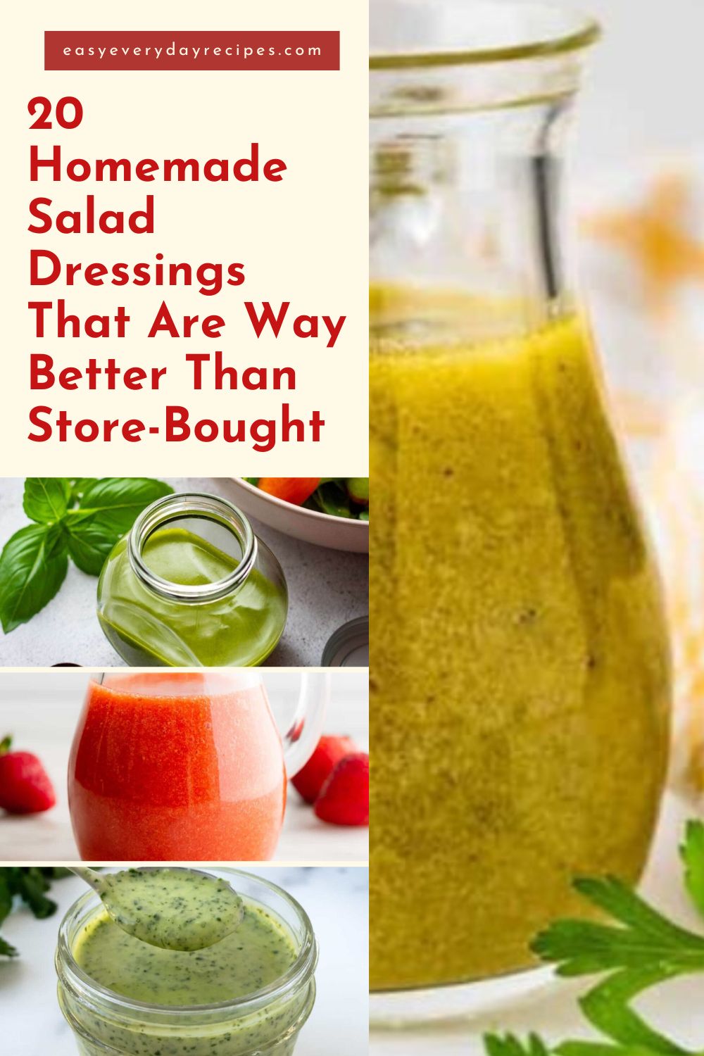 20 Homemade Salad Dressings 100x Better Than Store-Bought 23 Homemade Salad Dressings That Are Way Better Than Store Bought pin