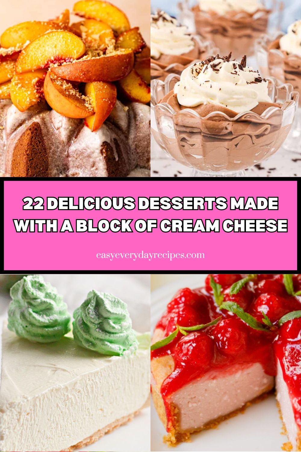 22 Delicious Desserts Made with A Block of Cream Cheese 26 22 Delicious Desserts Made with A Block of Cream Cheese pin 1